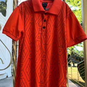 Armani Exchange- Orange Polo Shirt, Size: Kids 12A